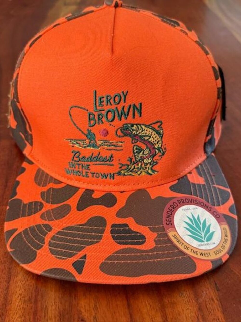 Share 1 OF 1 NWT SENDERO PROVISIONS CO LEROY BROWN DUCK CAMO CUSTOM PATCH SNAP
